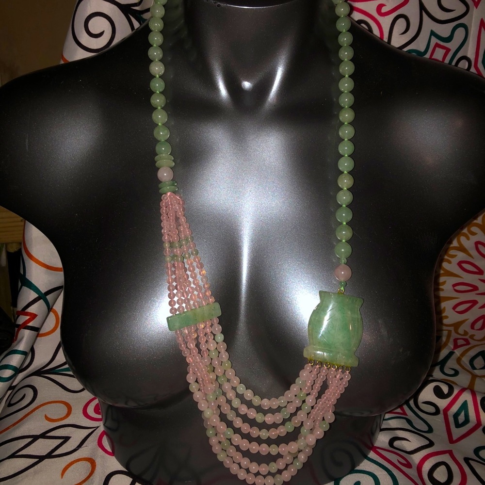 Necklace beaded long & layered